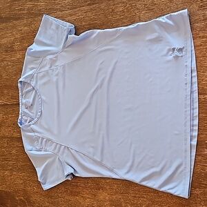 Riding Sport Blue Short Sleeve Shirt, Girls Size XL